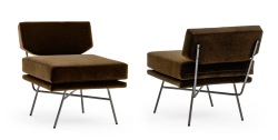 Elettra armchair black nikel by Arflex