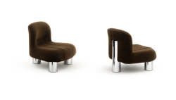 Botolo chromed - Low version by Arflex