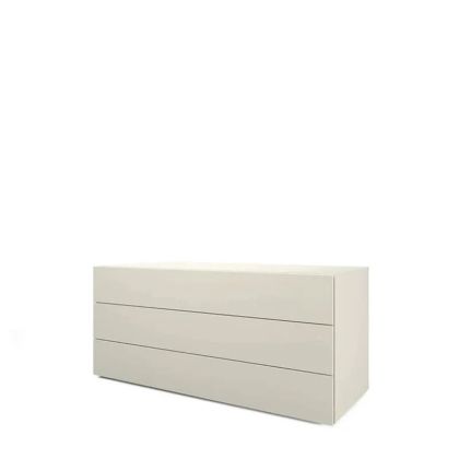 PEOPLE 3 DRWRS DRESSER 71" - BEIGE SETA MATT LACQUER