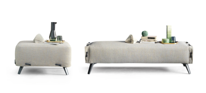 Cuff bench and pouf by Bonaldo