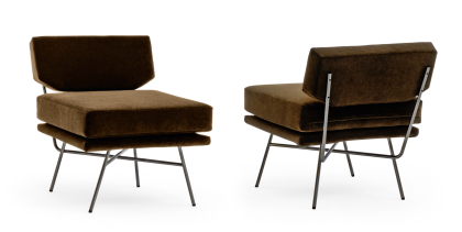 Elettra armchair black nikel by Arflex