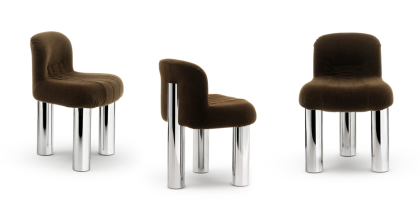Botolo chromed - High version by Arflex