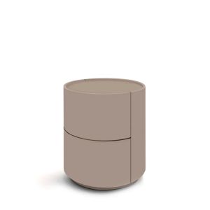 DEDALО ROUND 2 DRWRS NIGHTSTAND " - BEIGE ECRU