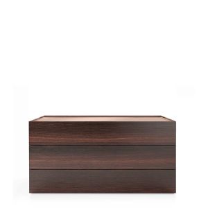 ATLANTE 3 DRWRS DRESSER - BURNT OAK/BRONZE MIRROR