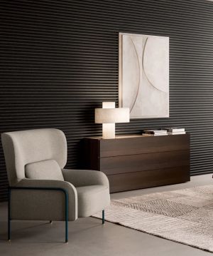 ATLANTE 3 DRWRS DRESSER - BURNT OAK/BRONZE MIRROR