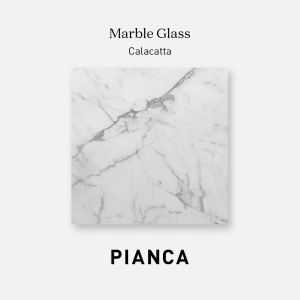 ATLANTE 3 DRWS DRESSER - WALNUT/CALACATTA MARBLE GLASS