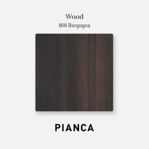 DEDALO 3 DRWRS DRESSER 67" - BURNT OAK/BRONZE GLOSSY PLINTH/BROWN HARD LEATHER HANDLE