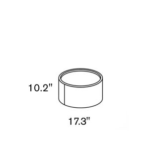 DEDALO ROUND NIGHTSTAND STACKABLE 17" - WHITE HIGH GLOSS