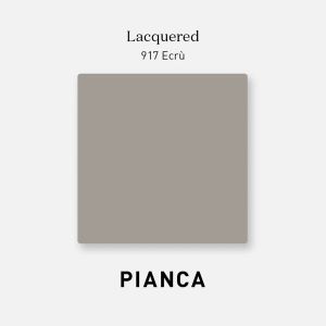 NORMA NIGHSTAND 24" - ECRU' (MEDIUM BEIGE) MATT LACQUER/MATT CHAMPAGNE METAL BASE