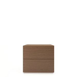 PEOPLE 2 DRWRS NIGHTSTAND 24" - WALNUT