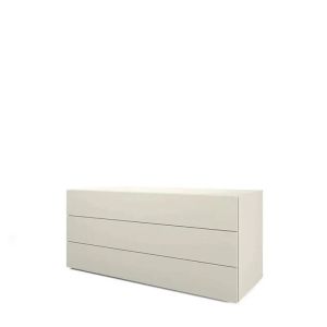 PEOPLE 3 DRWRS DRESSER 71" - BEIGE SETA MATT LACQUER