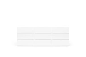 PEOPLE 9 DRWRS DRESSER W/SPACER STACKABLE  - WHITE MATT LACQUER