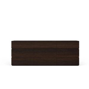 PEOPLE 9 DRWRS DRESSER W/SPACERS STACKABLE  - BURNT OAK