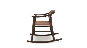 HAIKU leather rocking chair by Nobonobo