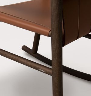 HAIKU leather rocking chair by Nobonobo