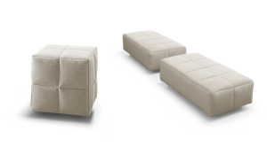 Squaring bench and pouf by Bonaldo