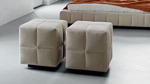 Squaring bench and pouf by Bonaldo