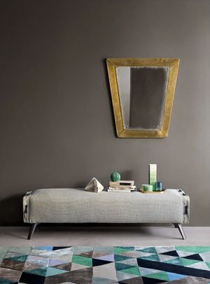 Cuff bench and pouf by Bonaldo