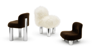 Botolo chromed - High version by Arflex